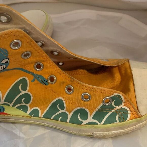 Converse Unisex Size 3 Orange Blue Cat High Top Sneakers - Picture 3 of 13